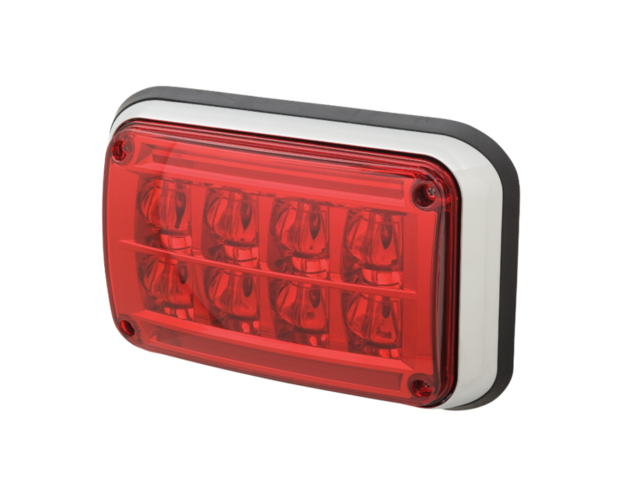 4x6 Diamondback LED Warning Lamp Head, Red Lens 4x6 Diamondback LED Warning Lamp Head, Red Lens