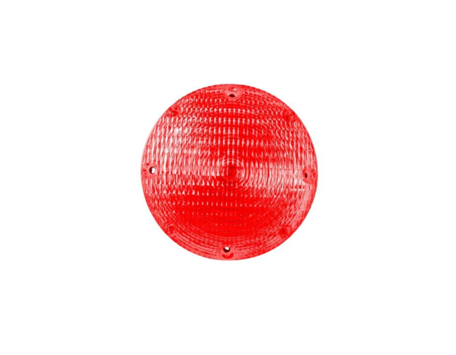 Stop, 7'' Round, Black Base, SB #1156, Red