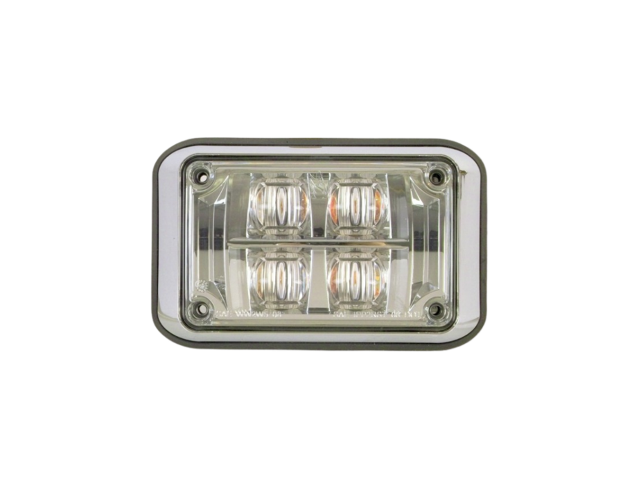 3x4 Diamondback LED Warning Lamp Head, Blue LEDs, Clear Optics, Clear Lens 3x4 Diamondback LED Warning Lamp Head, Blue LEDs, Clear Optics, Clear Lens