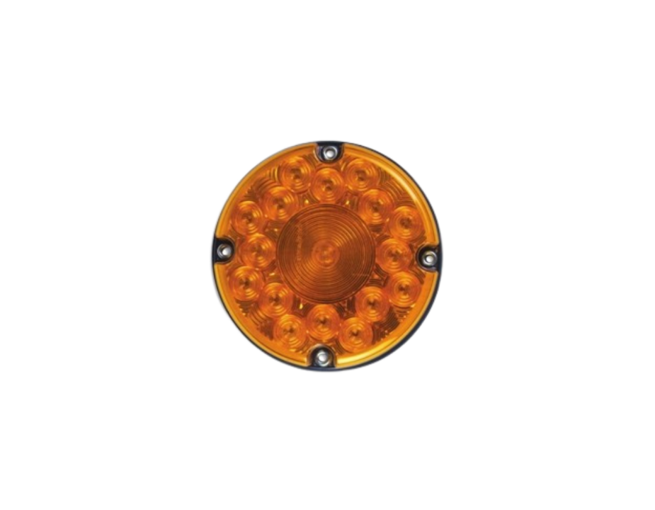7" SCHOOL BUS LED AMB WARN W/REFLEX