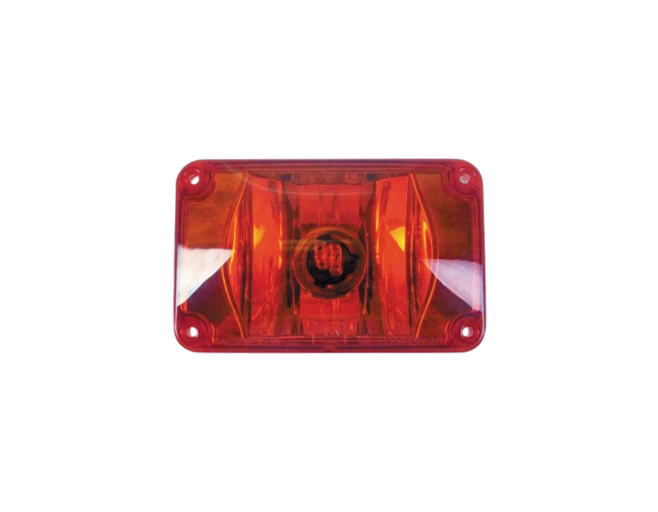 Warning, 4x6 Halogen #795X, Panel, Red