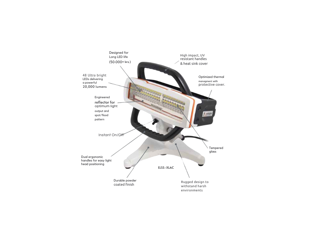 LED High Power Scene Light - Head Only | 2000 Lumen | Akron