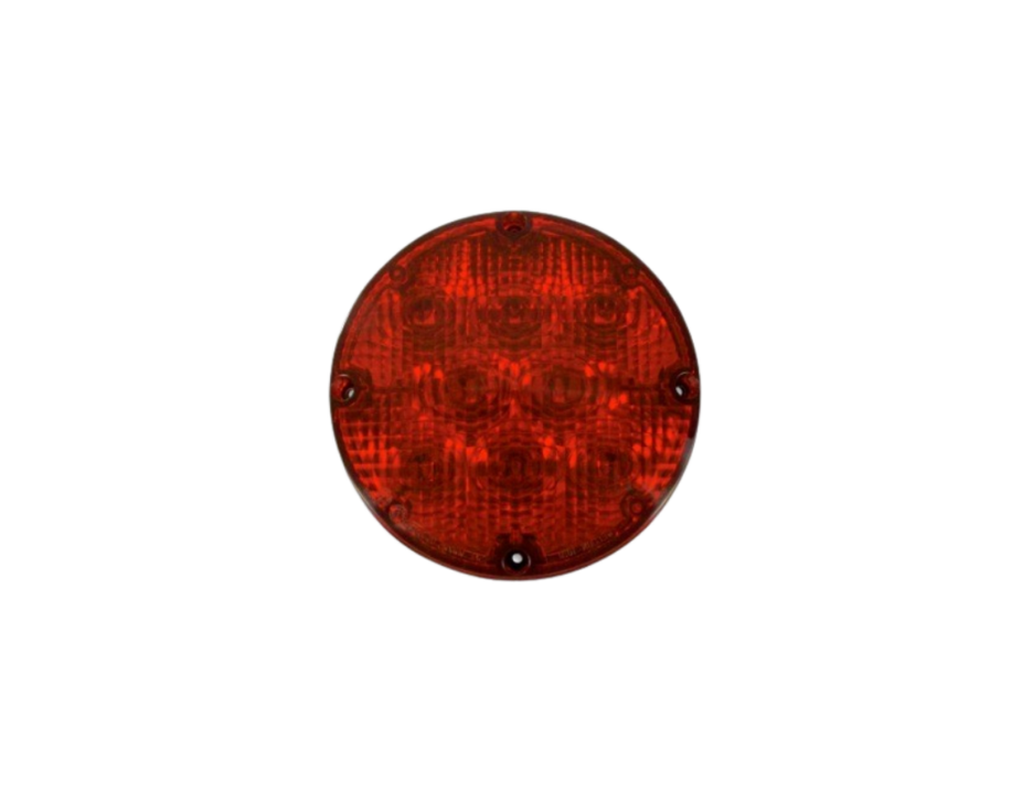 School Bus Warning Light, Red, Serviceable Lens / Serviceable LED, 8 V-LED