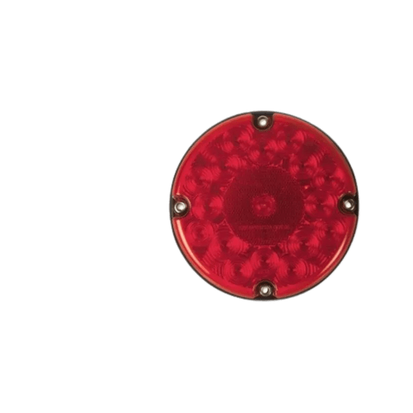 7" SCHOOL BUS LED, RED S/T W/REFLEX