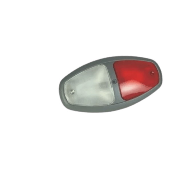 DUAL DOME,BULB,GRY BZL,-SW,RED/CLR
