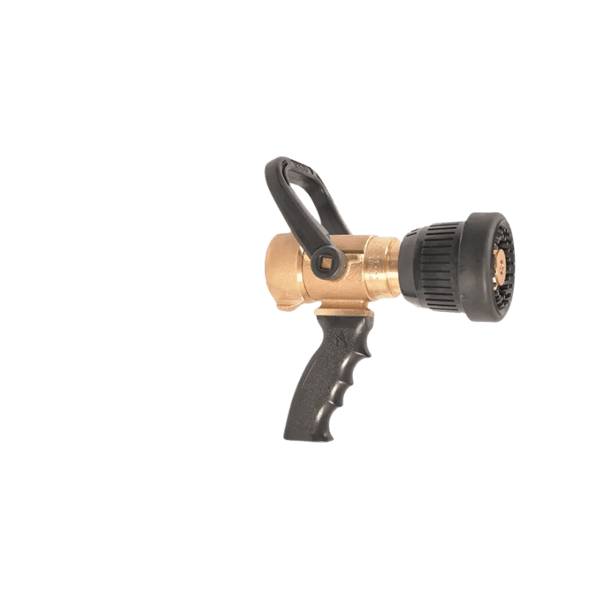 1 1/2'' Brass Fog Nozzle with Pistol Grip, 125 gpm @100psi