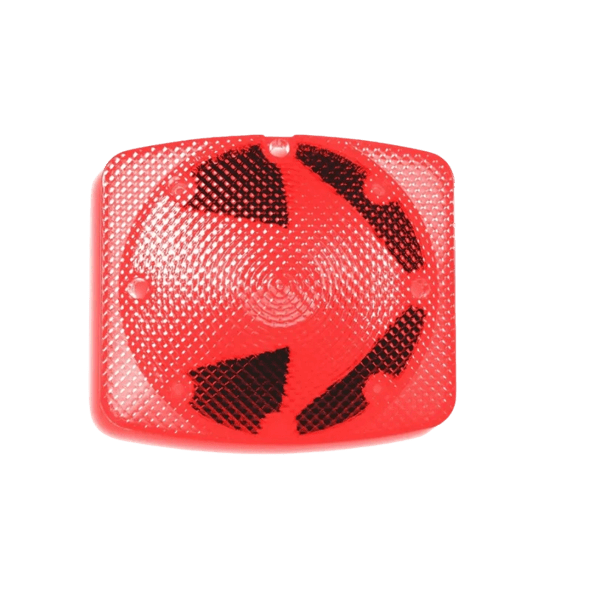 Turn w/Arrow, 7x8 Horz, Black Base, SB, #1156 Red