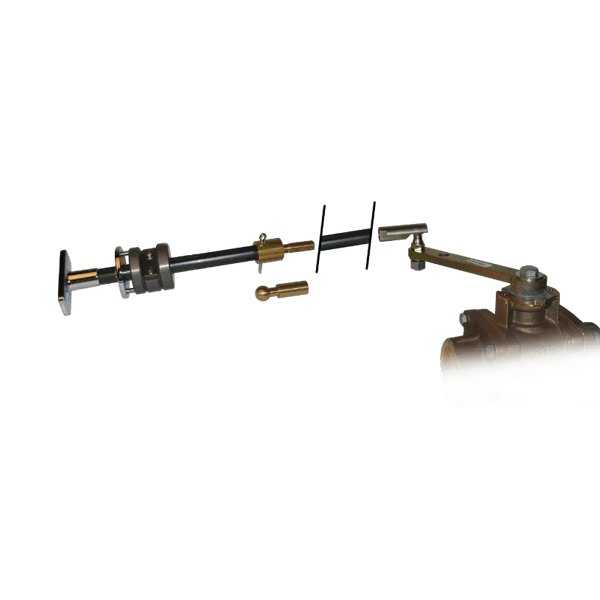 Push/Pull Remote Mechanical Valve Control with Style 1490 Recessed T-Handle