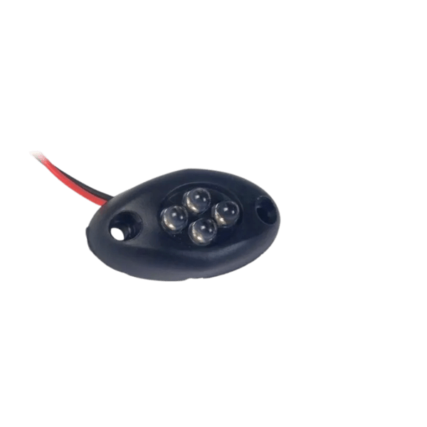 LED Courtesy, Black Base, Clear
