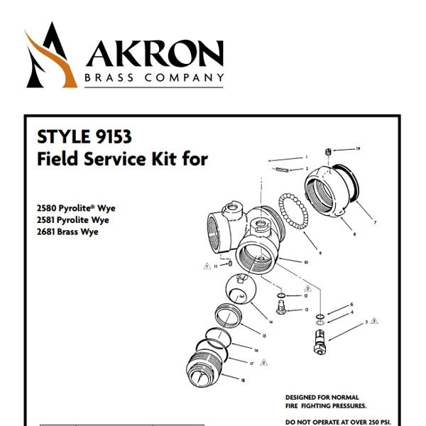Field Service Kit for Style 2580, 2581, 2681