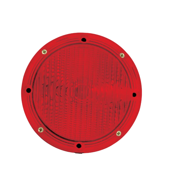 Stop & Tail, Single V-LED, 7" Round, Red Lens