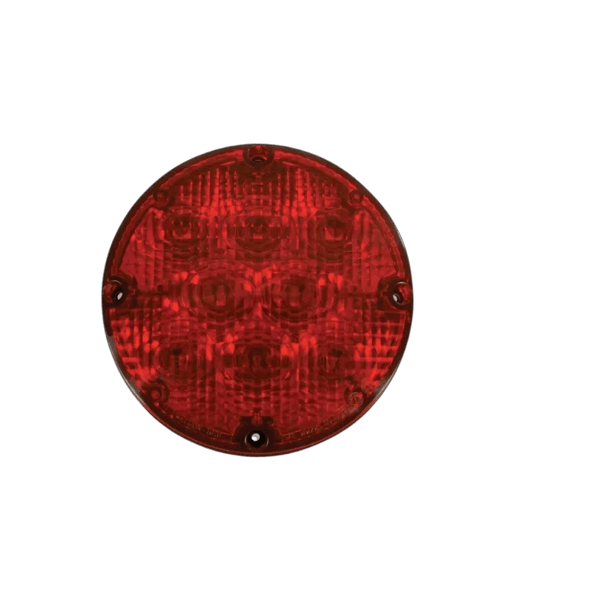 COVER LENS, 7" ROUND, RED
