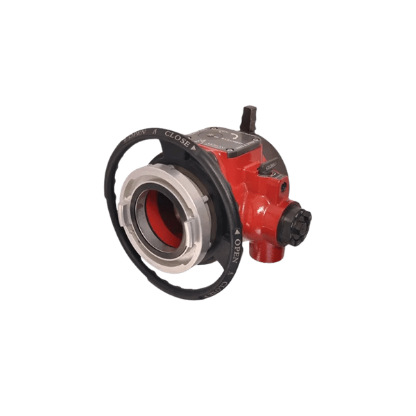 Revolution fire truck intake valve with straight inlet