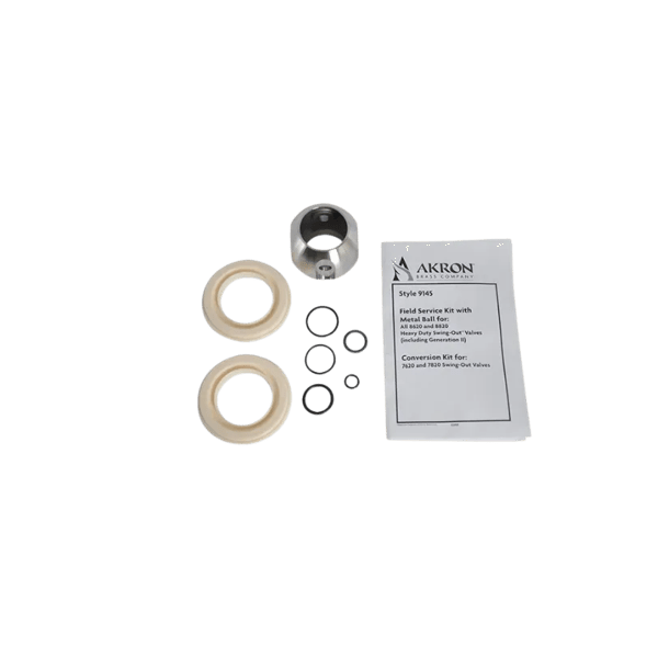 Valve Service Kit for 2" Swing Out Valves, including stainless steel ball