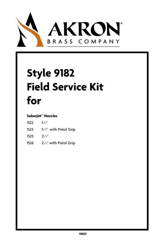 Field Service Kit for Style 1522, 1523, 1525, 1526