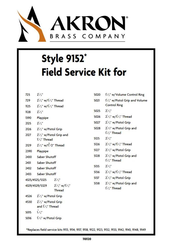 Field Service Kit for Style 2390, 2125, 2430