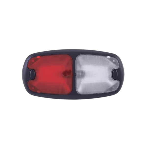 DOME, RED+CLR/BLK, DUAL 21CP (921)